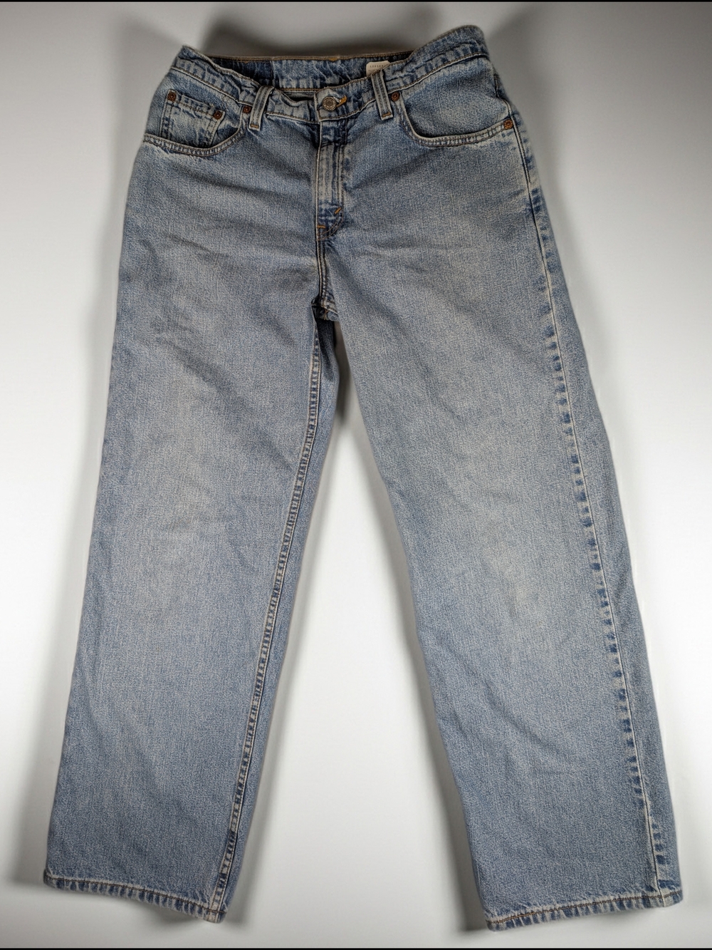 Vintage Levi’s 565 Wide 9 junior 31"M Length Wide Leg Low Rise Black Label 90's